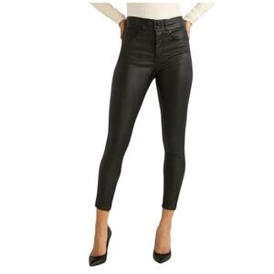 NEW SOFIA JEANS Lift & Sculpt Skinny Super High Rise Faux Leather Pants Black 4
